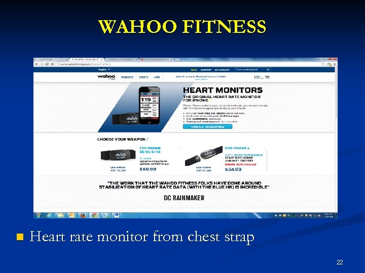 WAHOO FITNESS n Heart rate monitor from chest strap 22 