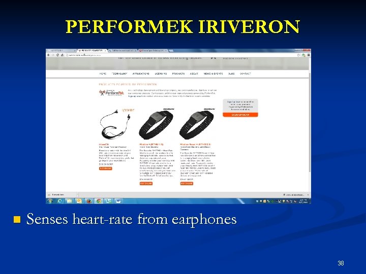 PERFORMEK IRIVERON n Senses heart-rate from earphones 38 