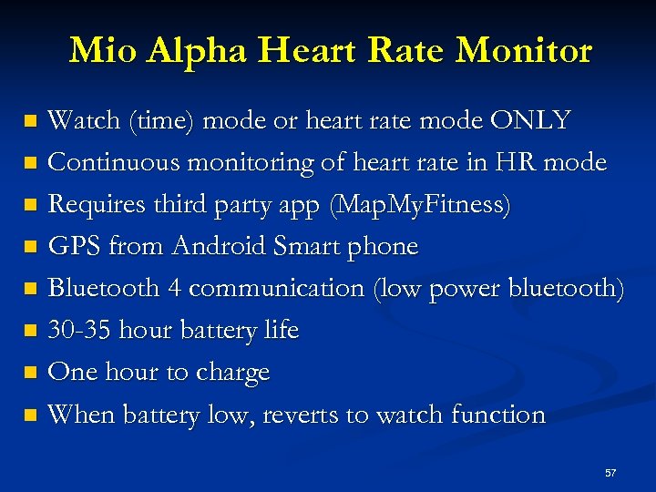 Mio Alpha Heart Rate Monitor Watch (time) mode or heart rate mode ONLY n