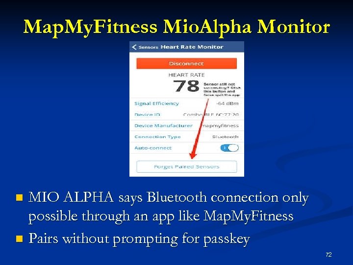 Map. My. Fitness Mio. Alpha Monitor MIO ALPHA says Bluetooth connection only possible through