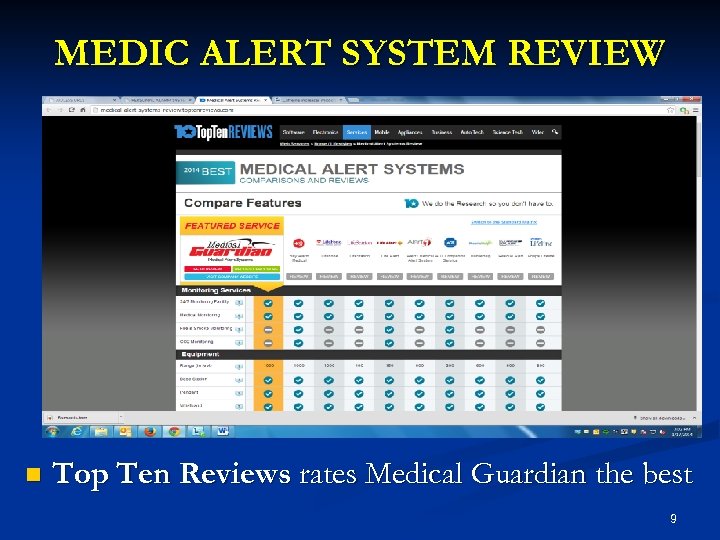 MEDIC ALERT SYSTEM REVIEW n Top Ten Reviews rates Medical Guardian the best 9