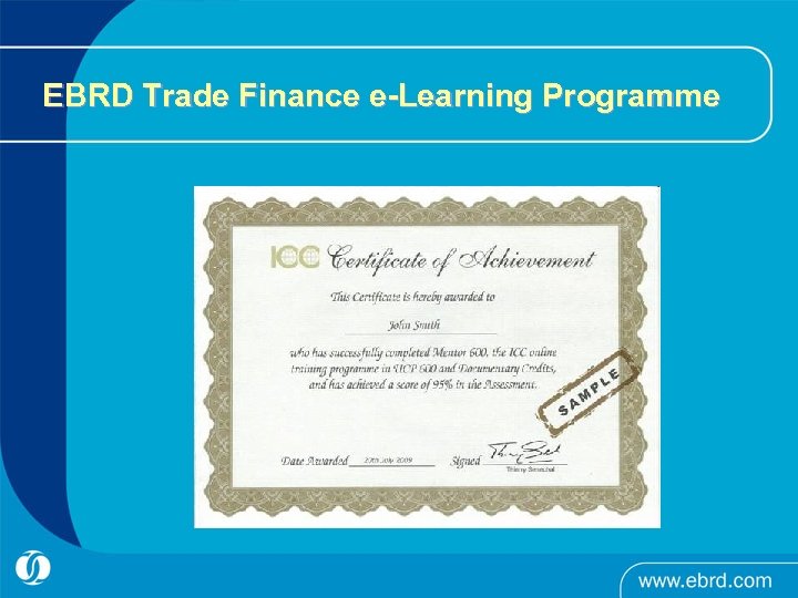 EBRD Trade Finance e-Learning Programme 