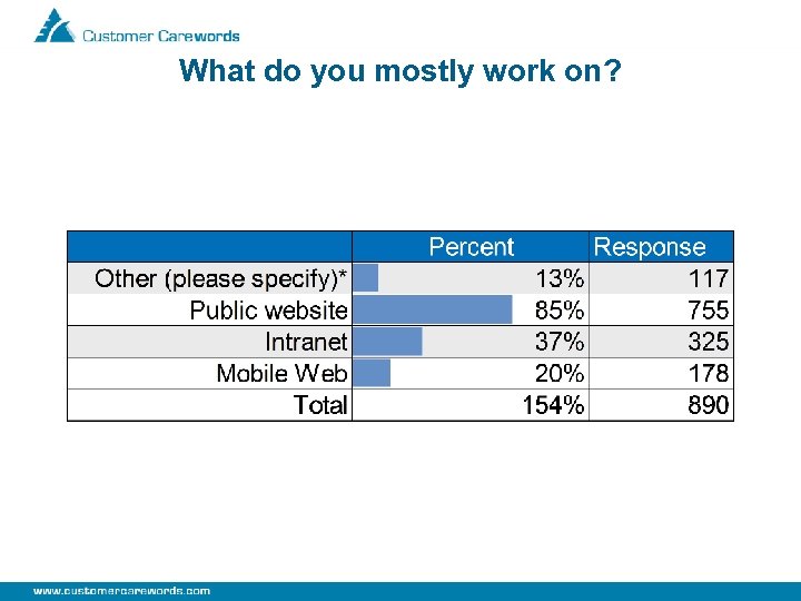 What do you mostly work on? 