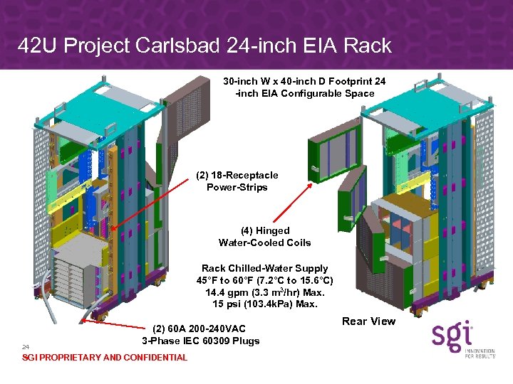 42 U Project Carlsbad 24 -inch EIA Rack 30 -inch W x 40 -inch