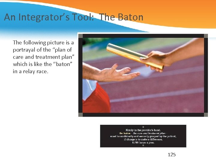 An Integrator’s Tool: The Baton The following picture is a portrayal of the “plan