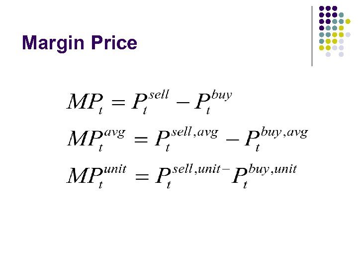 Margin Price 