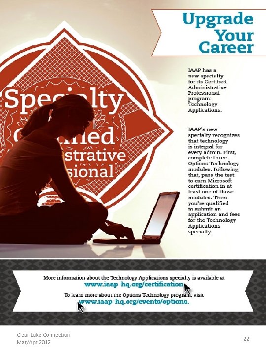 Clear Lake Connection Mar/Apr 2012 22 