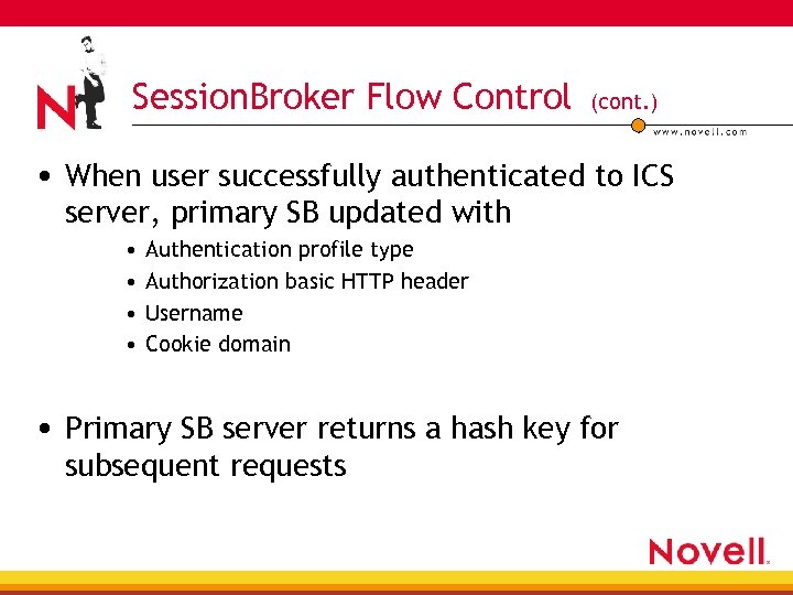 Session. Broker Flow Control (cont. ) • When user successfully authenticated to ICS server,