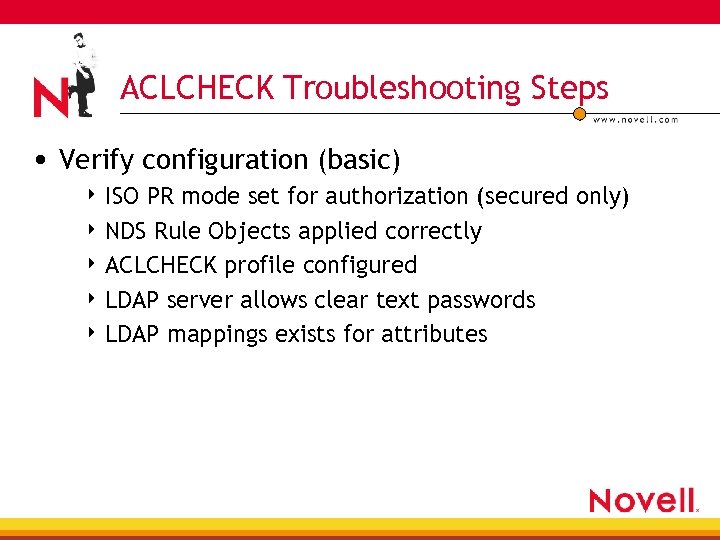 ACLCHECK Troubleshooting Steps • Verify configuration (basic) 4 ISO PR mode set for authorization