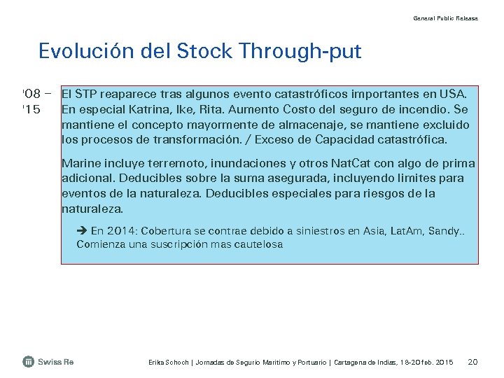General Public Release Evolución del Stock Through-put '08 – El STP reaparece tras algunos
