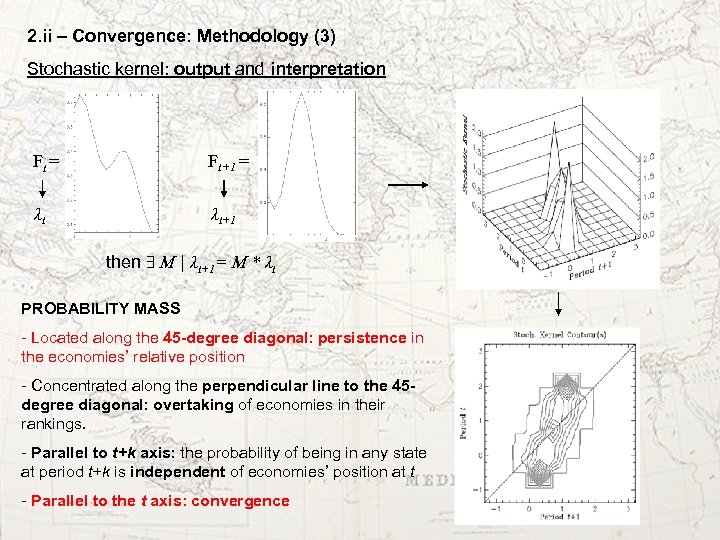 2. ii – Convergence: Methodology (3) Stochastic kernel: output and interpretation Ft = Ft+1