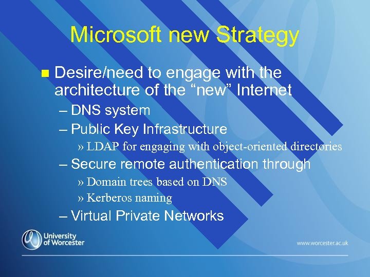 Microsoft new Strategy n Desire/need to engage with the architecture of the “new” Internet