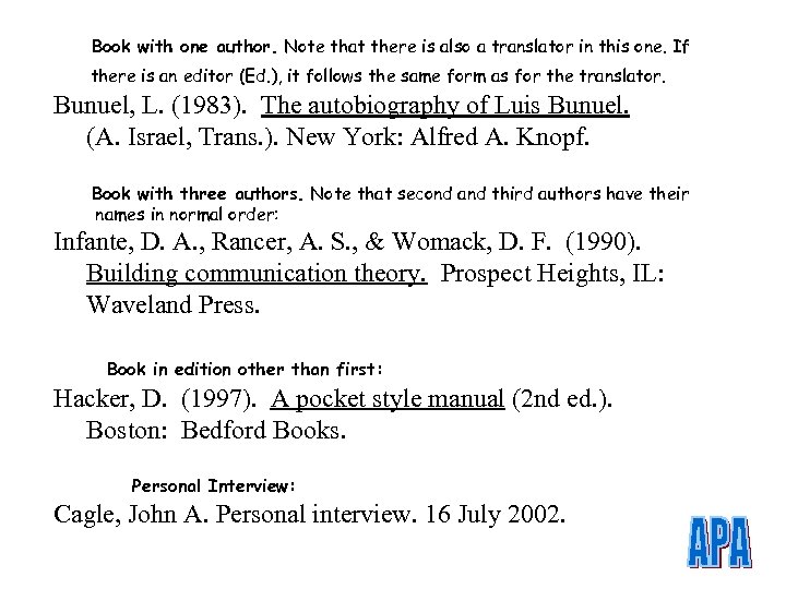 Book with one author. Note that there is also a translator in this one.