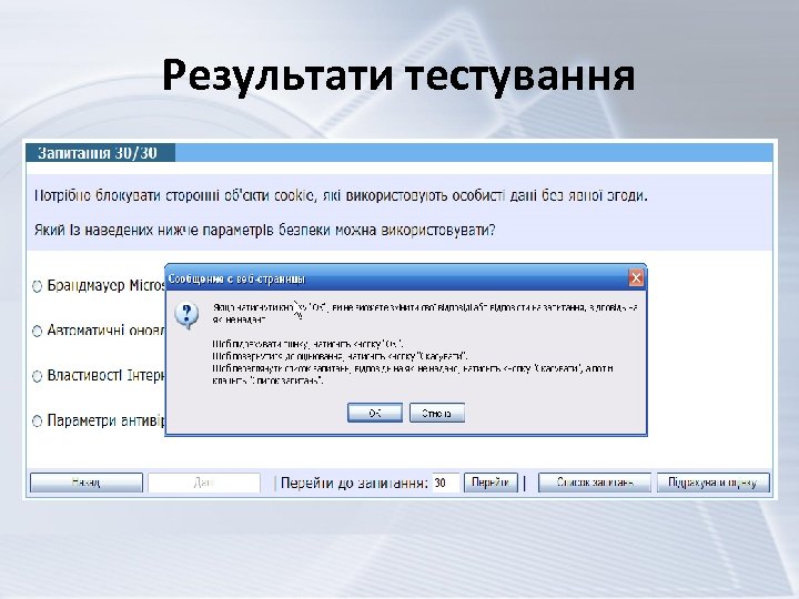 Результати тестування 