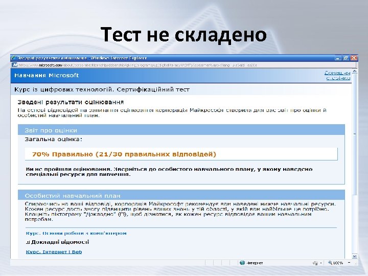 Тест не складено 