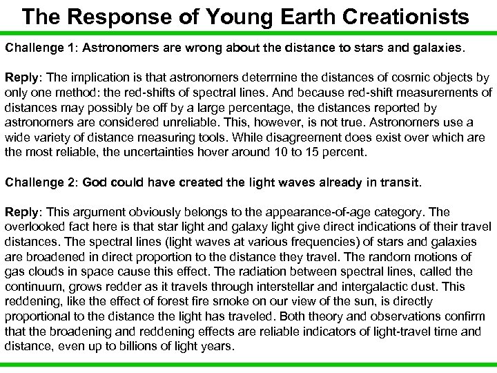 The Response of Young Earth Creationists Challenge 1: Astronomers are wrong about the distance