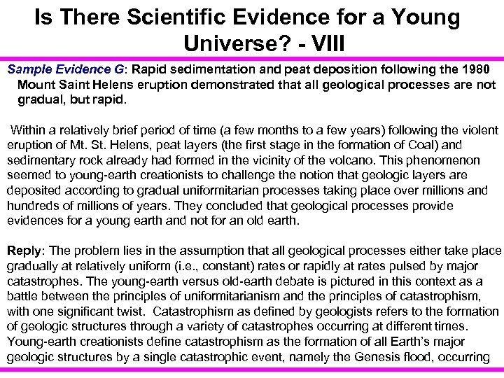 Is There Scientific Evidence for a Young Universe? - VIII Sample Evidence G: Rapid