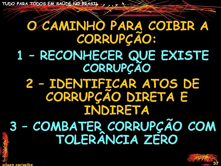 TUDO PARA TODOS EM SAÚDE NO BRASIL O CAMINHO PARA COIBIR A CORRUPÇÃO: 1