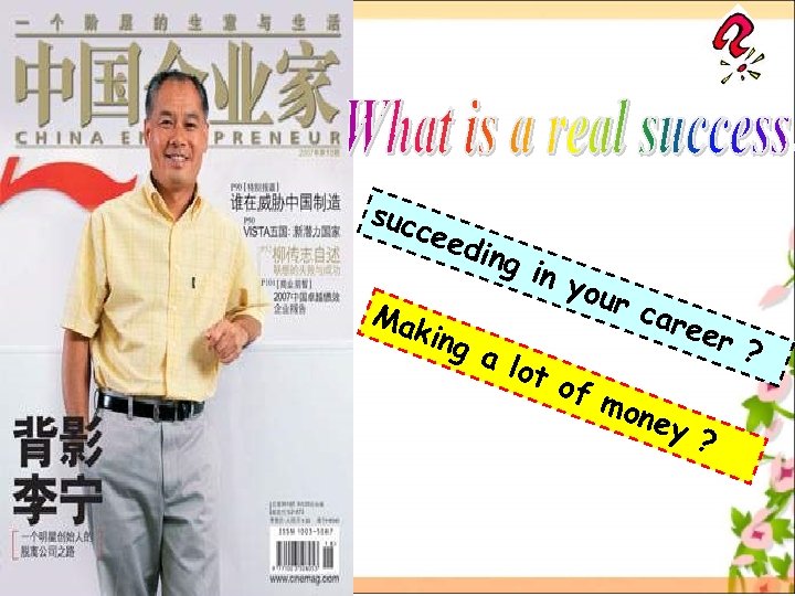 suc cee ding in y our car Ma eer king ? a lo t