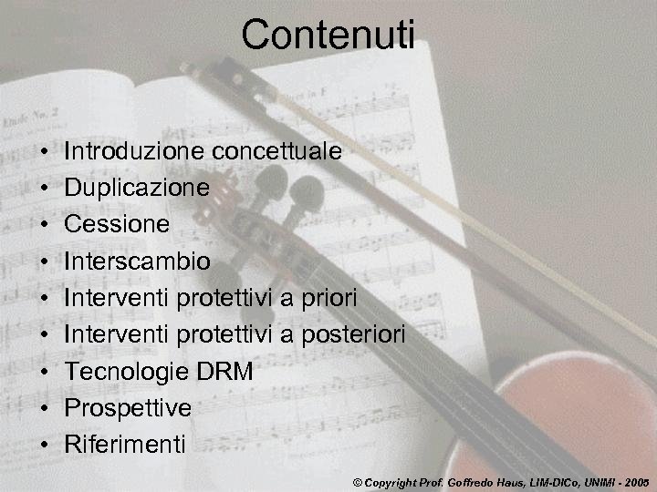 Contenuti • • • Introduzione concettuale Duplicazione Cessione Interscambio Interventi protettivi a priori Interventi