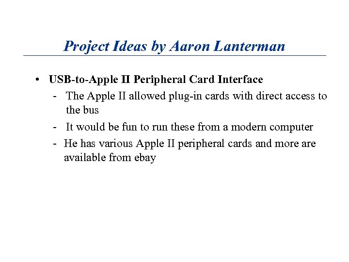 Project Ideas by Aaron Lanterman • USB-to-Apple II Peripheral Card Interface - The Apple