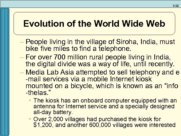 3 -32 Evolution of the World Wide Web – People living in the village