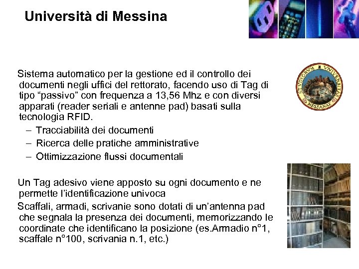 Università di Messina Sistema automatico per la gestione ed il controllo dei documenti negli