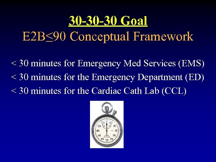 30 -30 -30 Goal E 2 B≤ 90 Conceptual Framework < 30 minutes for