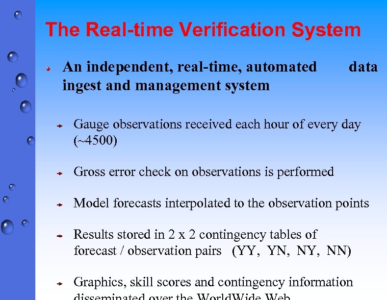 The Real-time Verification System An independent, real-time, automated ingest and management system data Gauge