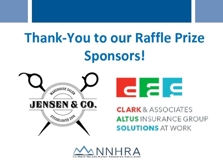 Thank-You to our Raffle Prize Sponsors! ©SHRM 2016 