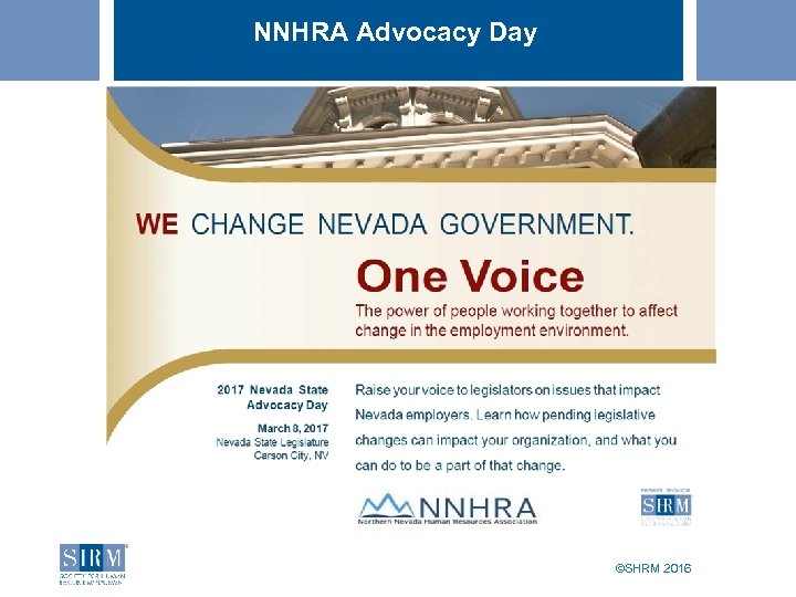 NNHRA Advocacy Day ©SHRM 2016 