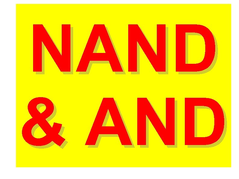 NAND & AND 