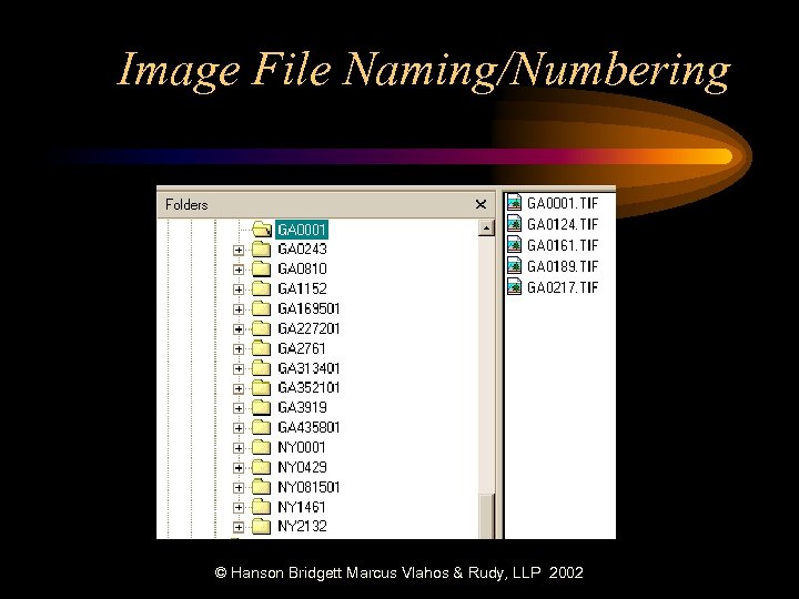 Image File Naming/Numbering © Hanson Bridgett Marcus Vlahos & Rudy, LLP 2002 