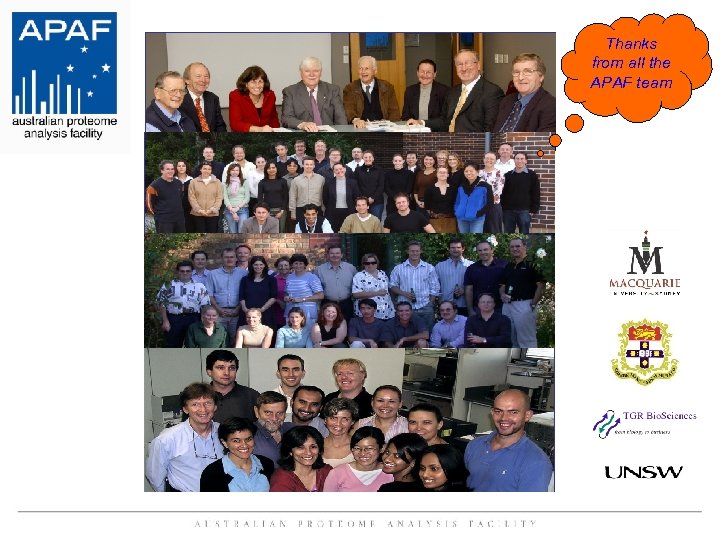 Thanks from all the APAF team 