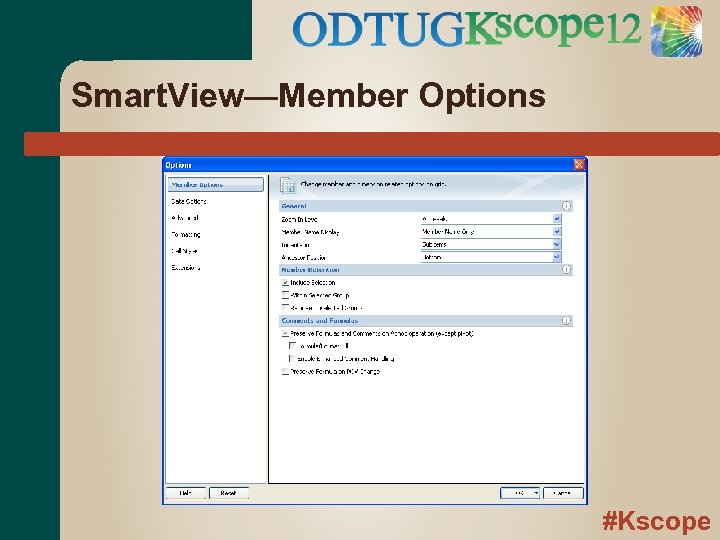 Smart. View—Member Options #Kscope 
