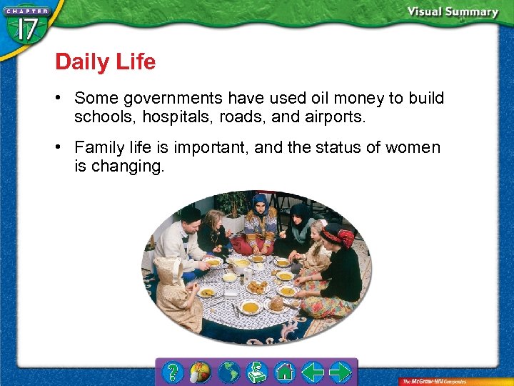 Daily Life • Some governments have used oil money to build schools, hospitals, roads,