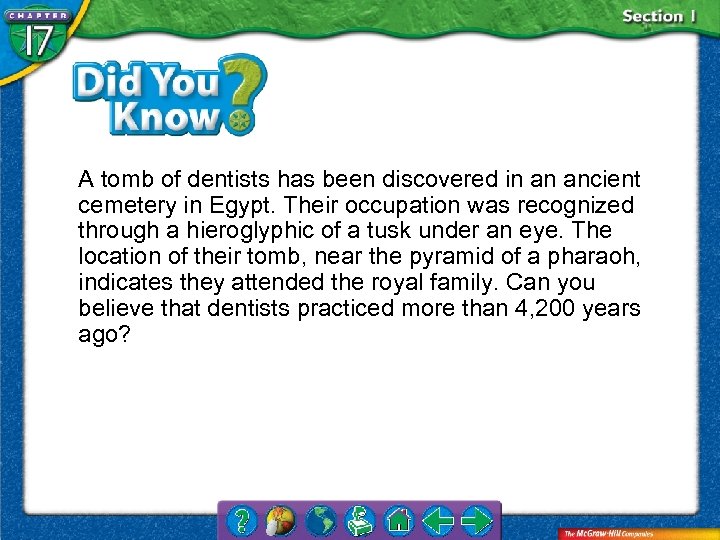 A tomb of dentists has been discovered in an ancient cemetery in Egypt. Their