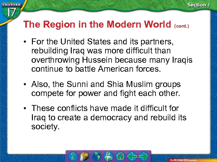 The Region in the Modern World (cont. ) • For the United States and
