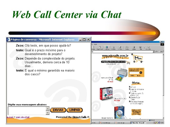 Web Call Center via Chat 