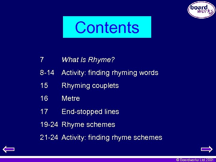 Contents 7 What Is Rhyme? 8 -14 Activity: finding rhyming words 15 Rhyming couplets
