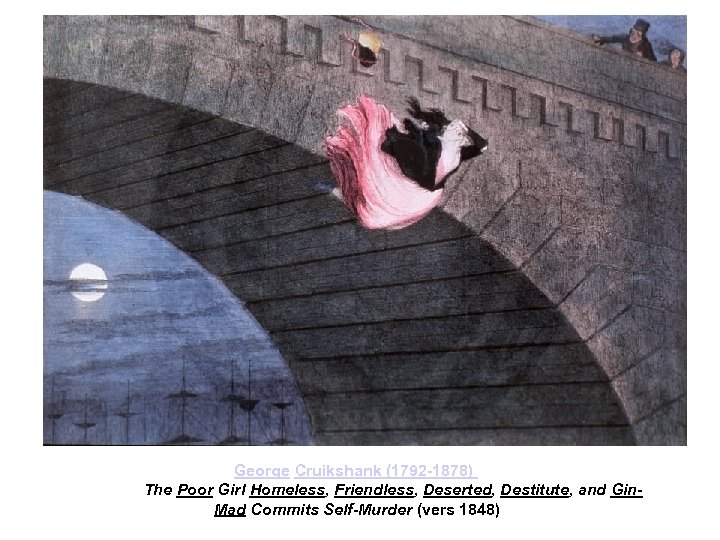  George Cruikshank (1792 -1878) The Poor Girl Homeless, Friendless, Deserted, Destitute, and Gin.