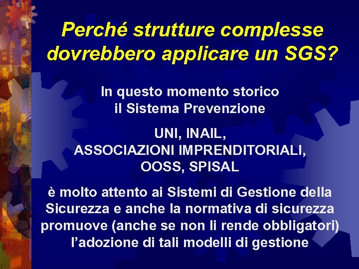 Sistema Di Gestione Della Sicurezza Servizio Di Prevenzione