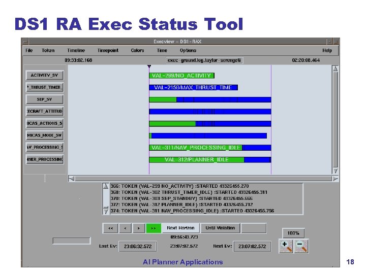 DS 1 RA Exec Status Tool AI Planner Applications 18 