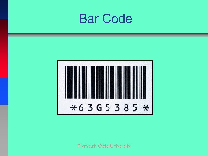 Bar Code Plymouth State University 