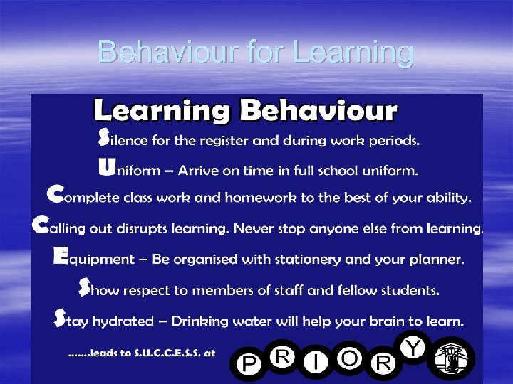 Behaviour for Learning 