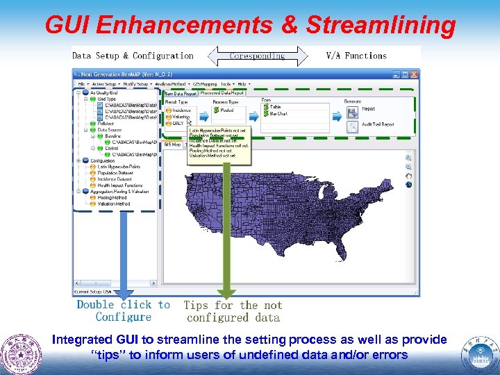 GUI Enhancements & Streamlining Integrated GUI to streamline the setting process as well as