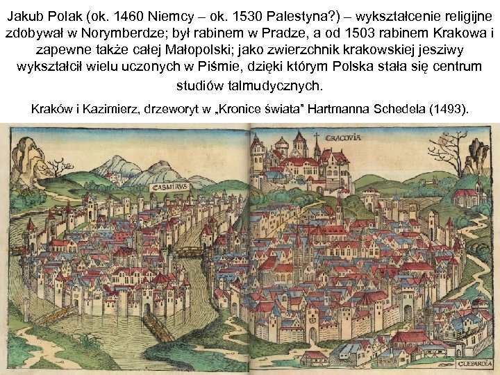 Jakub Polak (ok. 1460 Niemcy – ok. 1530 Palestyna? ) – wykształcenie religijne zdobywał