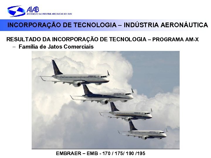 INCORPORAÇÃO DE TECNOLOGIA – INDÚSTRIA AERONÁUTICA RESULTADO DA INCORPORAÇÃO DE TECNOLOGIA – PROGRAMA AM-X