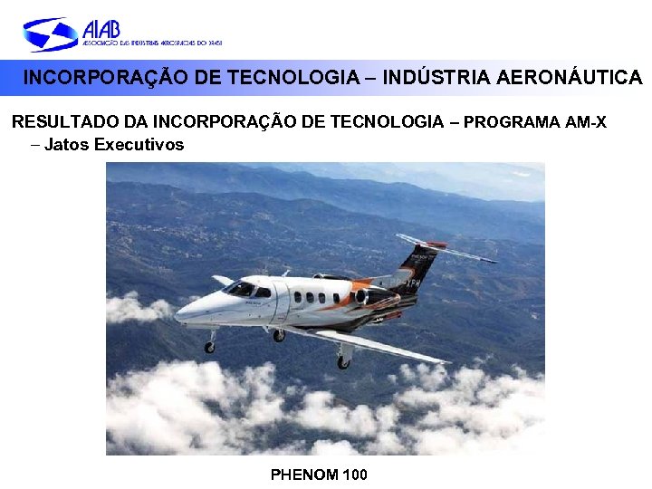 INCORPORAÇÃO DE TECNOLOGIA – INDÚSTRIA AERONÁUTICA RESULTADO DA INCORPORAÇÃO DE TECNOLOGIA – PROGRAMA AM-X