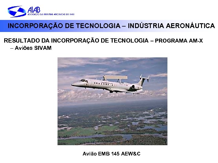 INCORPORAÇÃO DE TECNOLOGIA – INDÚSTRIA AERONÁUTICA RESULTADO DA INCORPORAÇÃO DE TECNOLOGIA – PROGRAMA AM-X